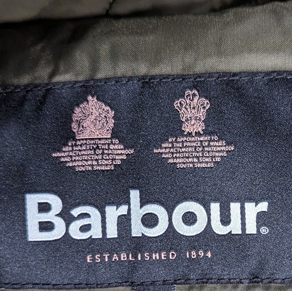 Mens Barbour "Ashby" Quilted Coat Olive Green - Picture 7 of 7